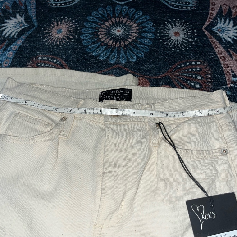 Cynthia rowley x Midheaven Denim Ecru Bellbottoms - Picture 5 of 8